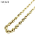 14K Gold Rope Chain Italian Necklace (Hollow) | Cadena de Oro