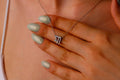 14K Gold Diamond Chai Necklace - Courbe et Compagnie