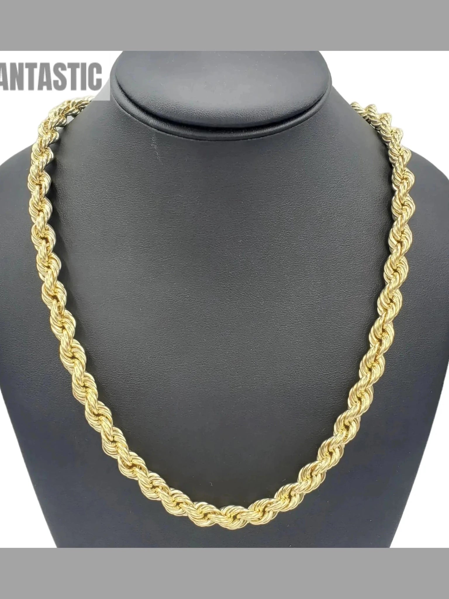 14K Hollow Gold Rope Chain — Italian Yellow Gold - Courbe et Compagnie