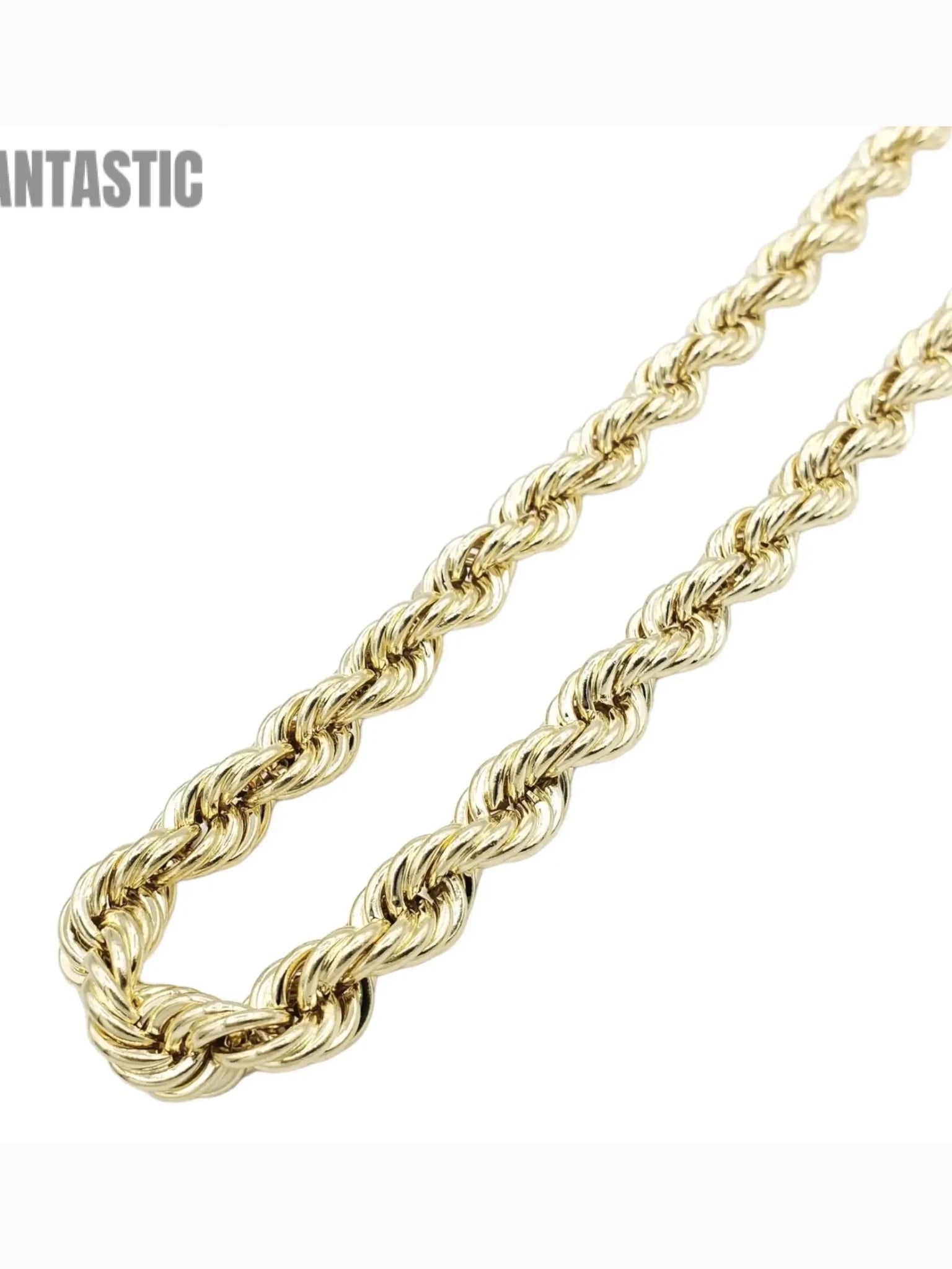 14K Hollow Gold Rope Chain — Italian Yellow Gold - Courbe et Compagnie