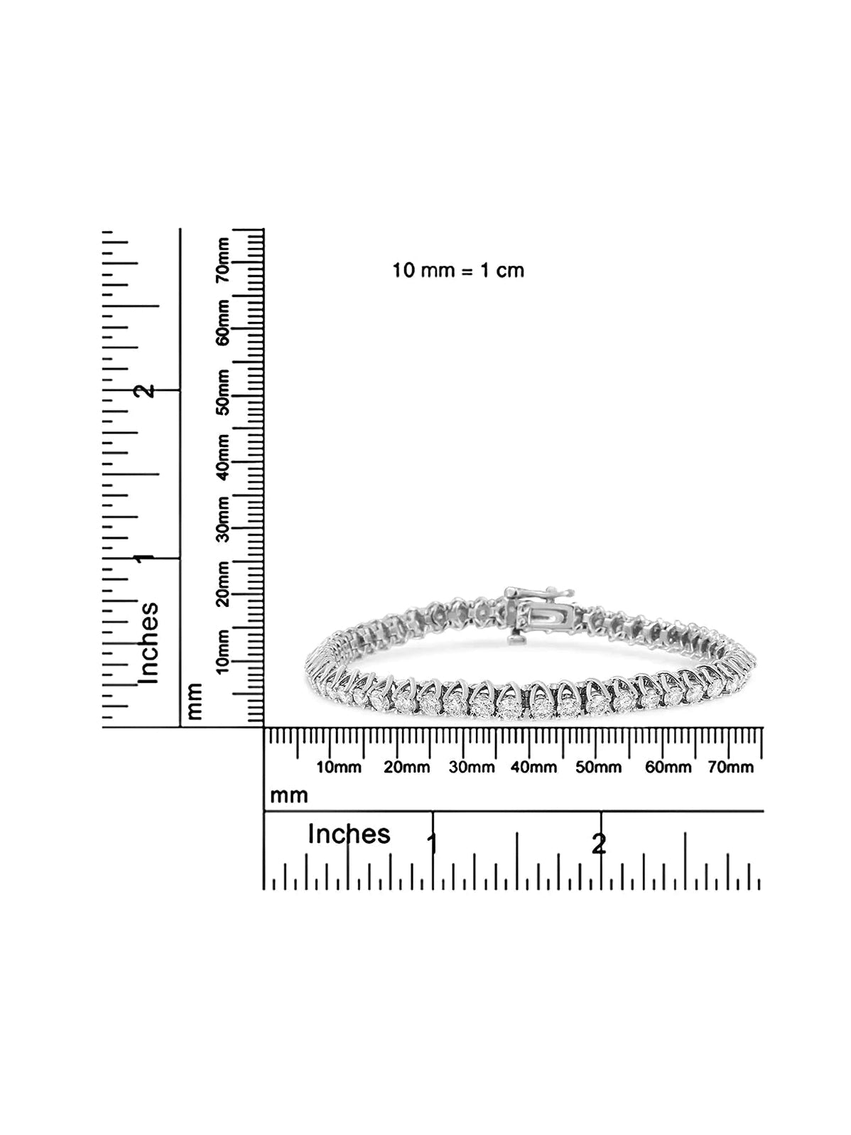 14K White Gold 5.0 Cttw Diamond" Classic Tennis Bracelet for Women (H-I Color, SI1-SI2 Clarity) - 7" Inches - Courbe et Compagnie