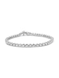 14K White Gold 5.0 Cttw Diamond" Classic Tennis Bracelet for Women (H-I Color, SI1-SI2 Clarity) - 7" Inches - Courbe et Compagnie