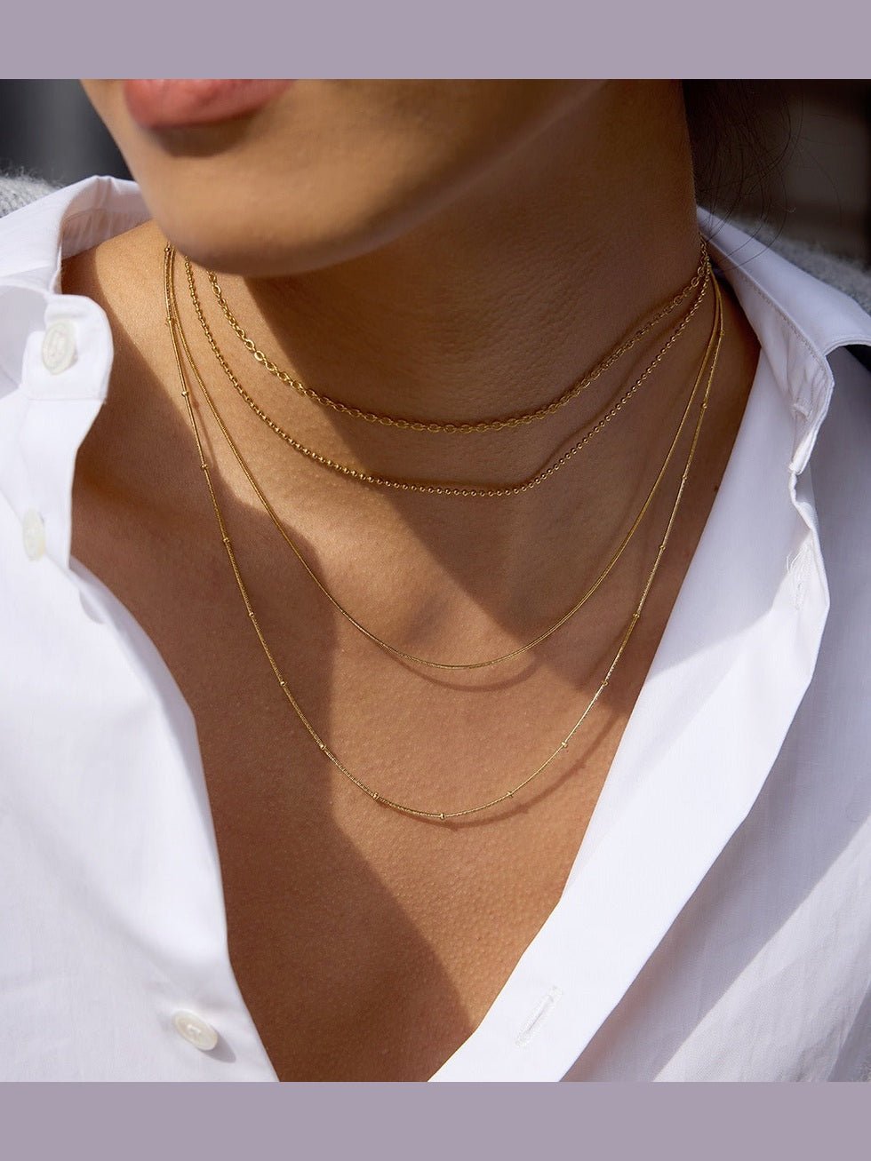 18K gold layered necklace - Courbe et Compagnie