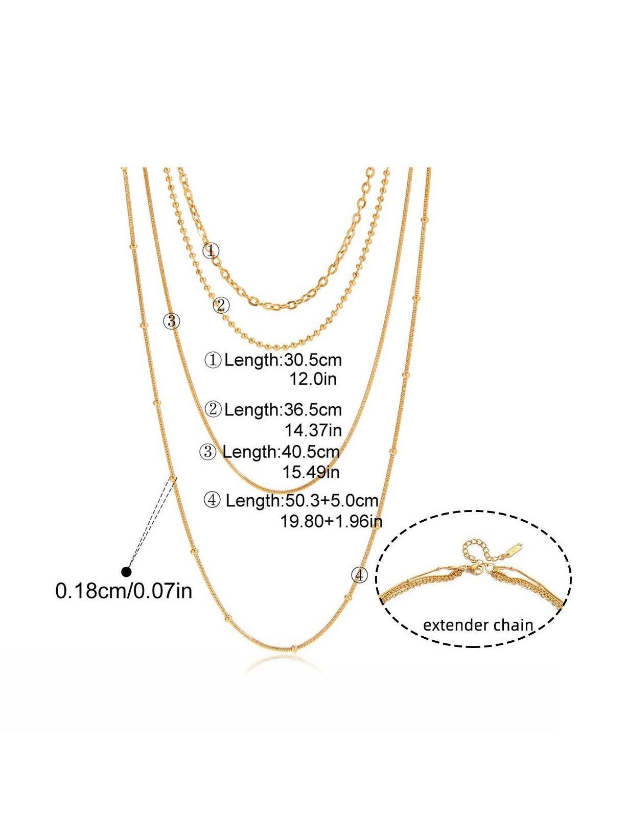 18K gold layered necklace - Courbe et Compagnie