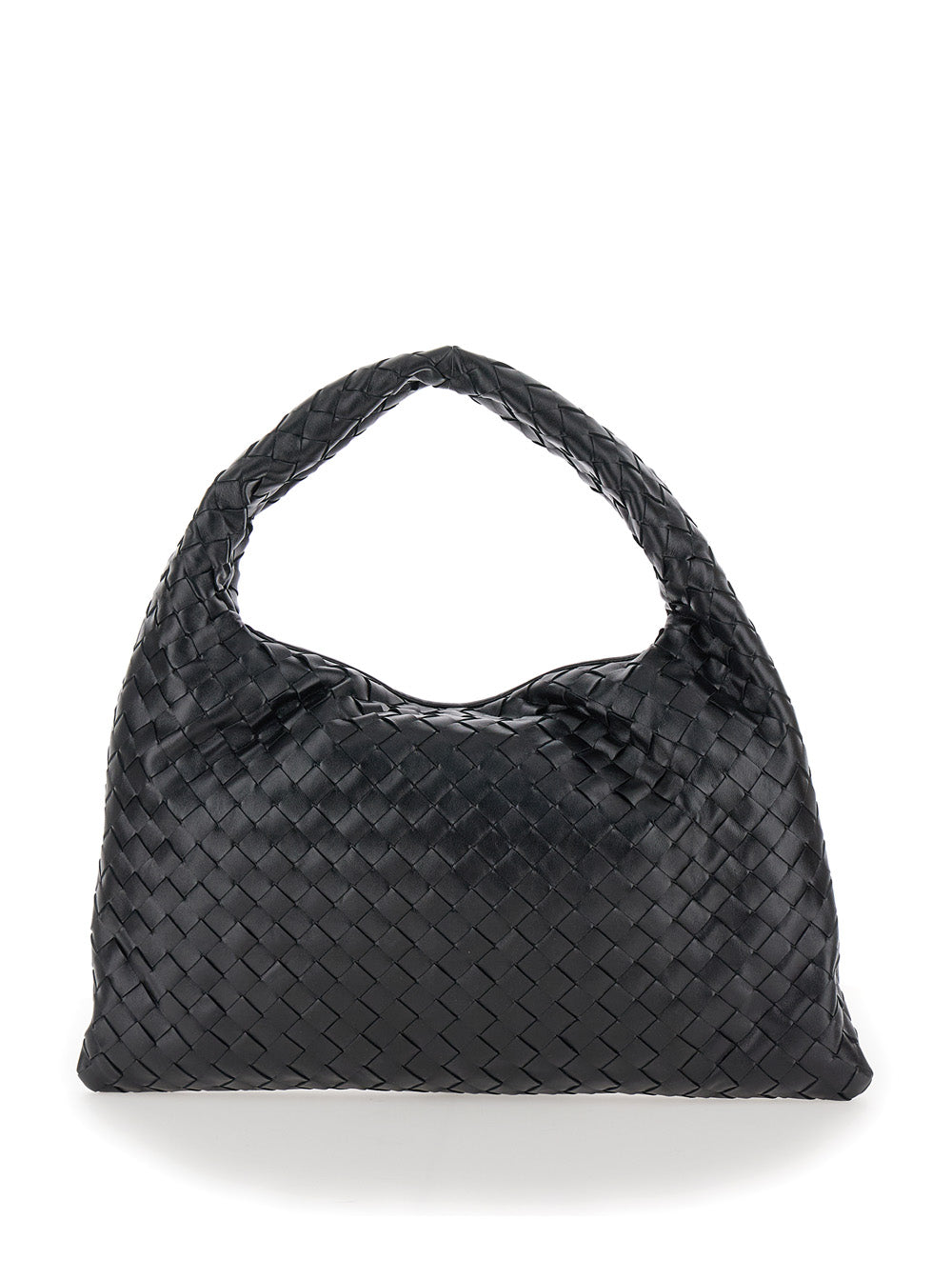 Bottega Veneta Women Shoulder Bag 'Hop Piccola' With Intreccio Motif In Black Leather For Women