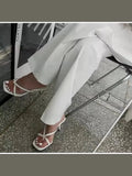 2026 Hot Summer Women French Style Clip Toe Slippers Fashion Dress Slide Shoes Ladies Elegant High Heel Footwear Mature Style - Courbe et Compagnie