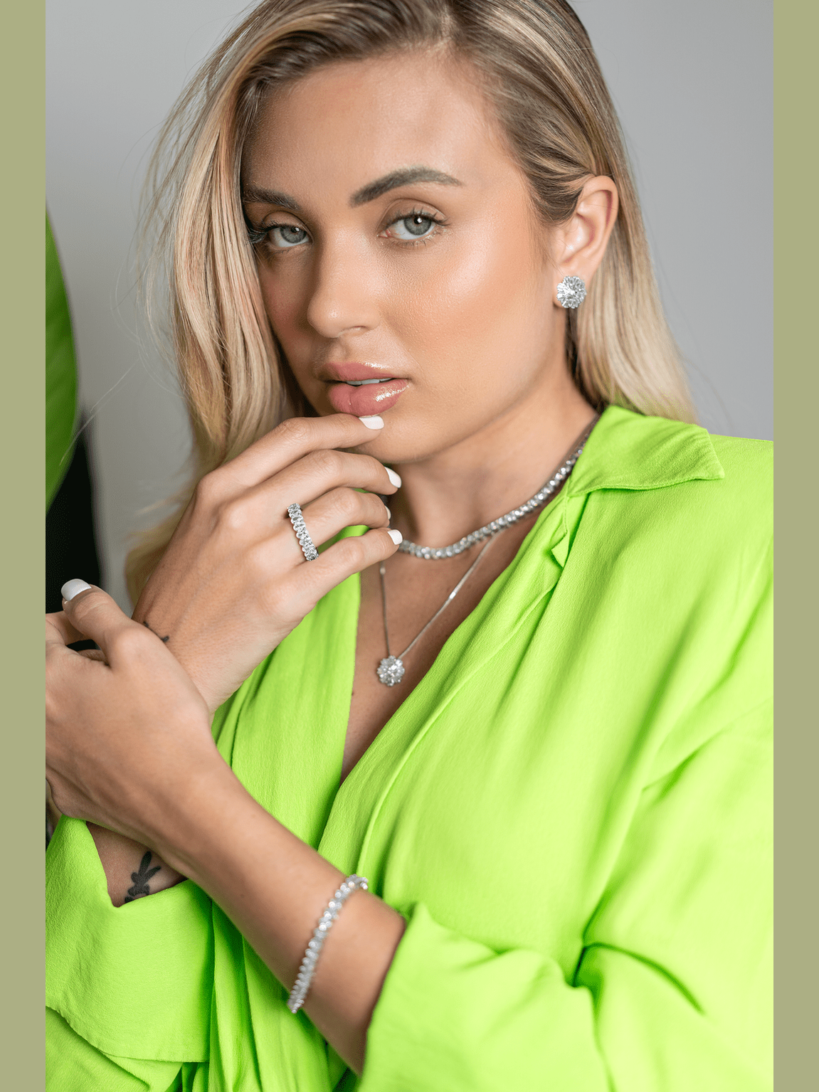 3mm CZ Tennis Necklace (I450/H101) - Courbe et Compagnie