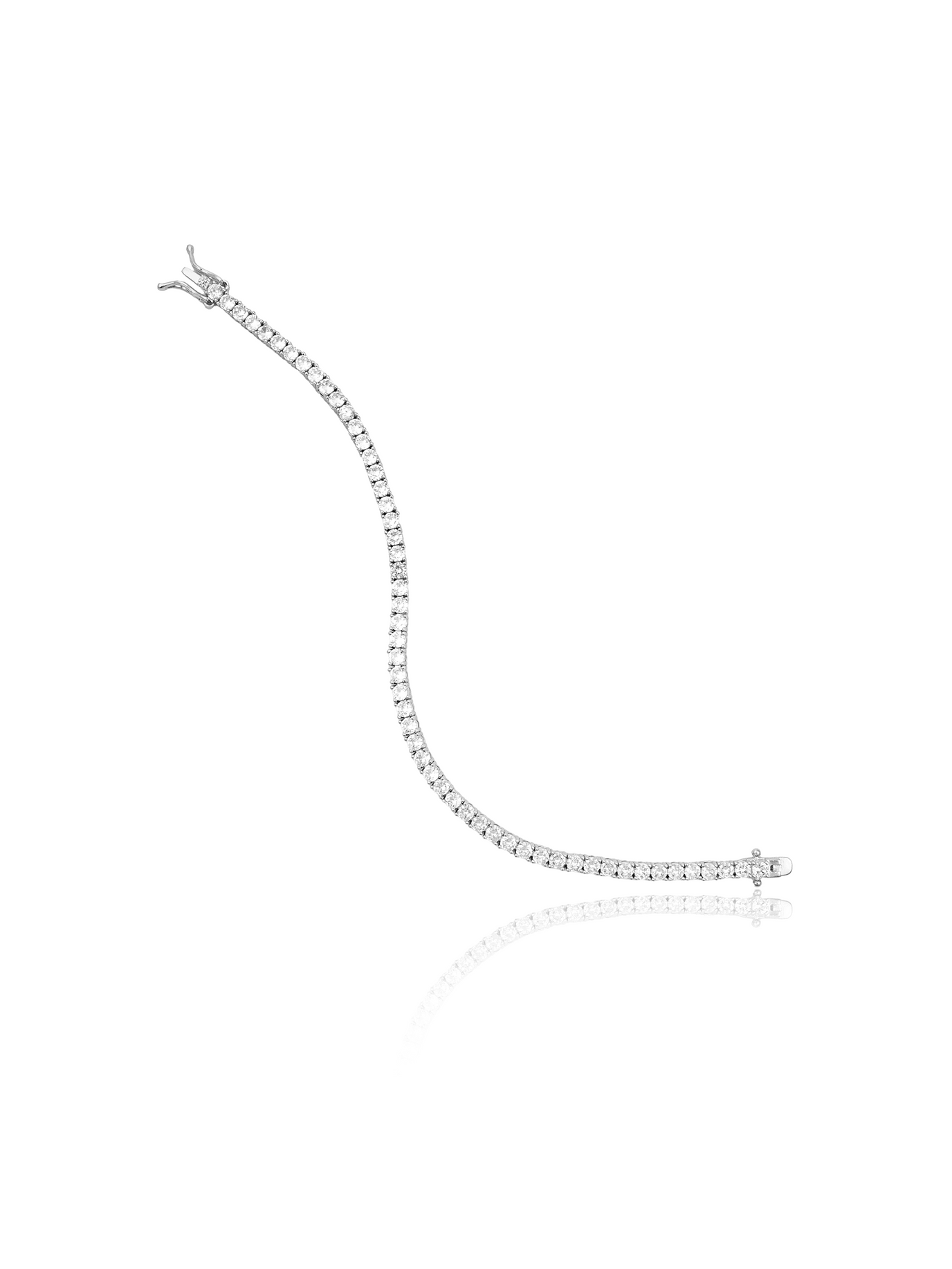 3mm CZ Tennis Necklace (I450/H101) - Courbe et Compagnie