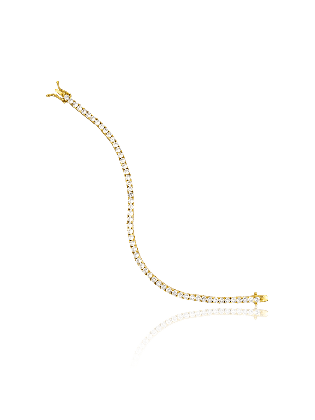 3mm CZ Tennis Necklace (I450/H101) - Courbe et Compagnie