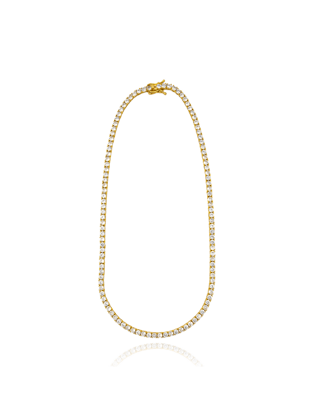 3mm CZ Tennis Necklace (I450/H101) - Courbe et Compagnie