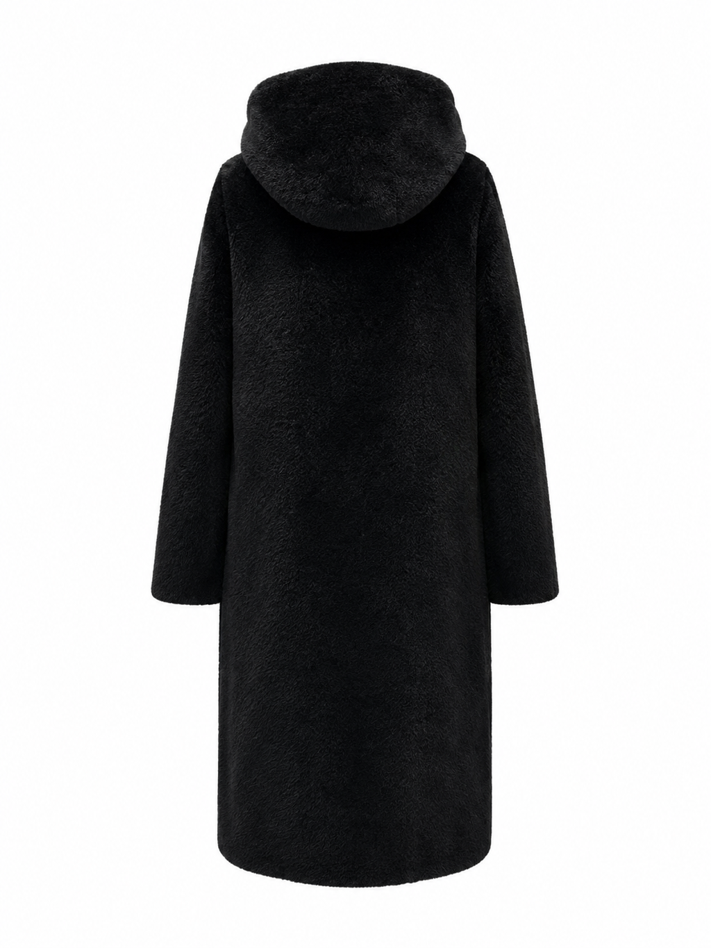 ⇆ Reversible Faux Fur & Suede Hooded Coat