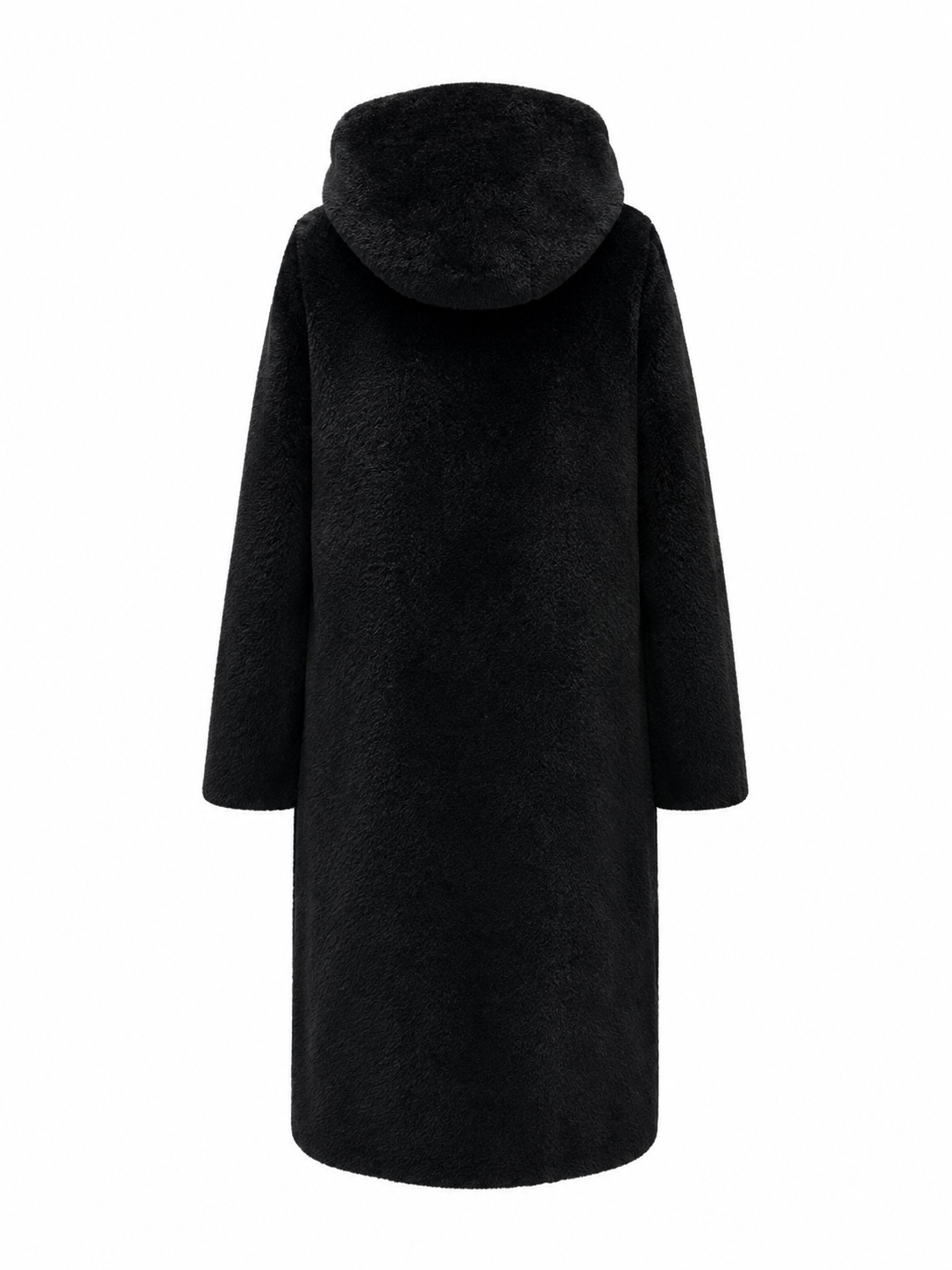 ⇆ Reversible Faux Fur & Suede Hooded Coat