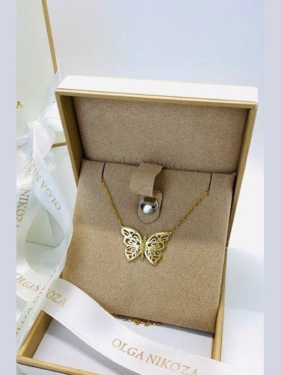 .925 Silver Papillon Butterfly Women's Necklace Jewelry - Courbe et Compagnie