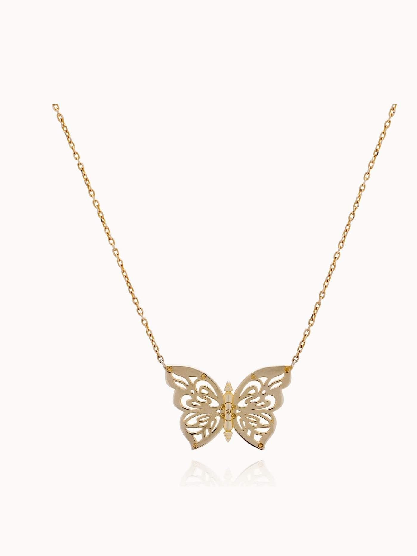 .925 Silver Papillon Butterfly Women's Necklace Jewelry - Courbe et Compagnie