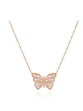 .925 Silver Papillon Butterfly Women's Necklace Jewelry - Courbe et Compagnie
