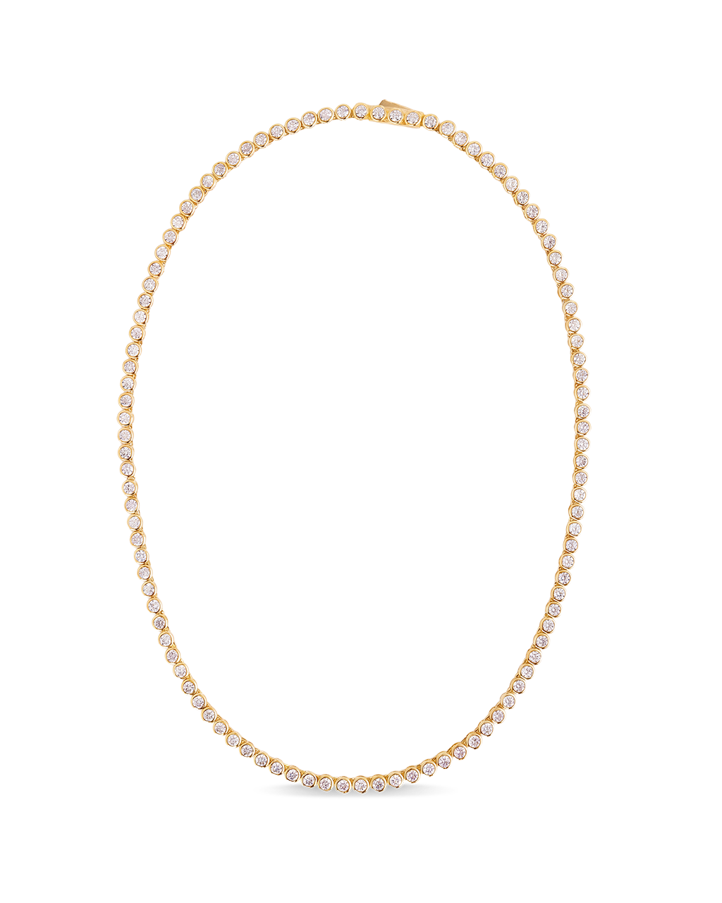 Helene Bezel CZ Tennis Necklace