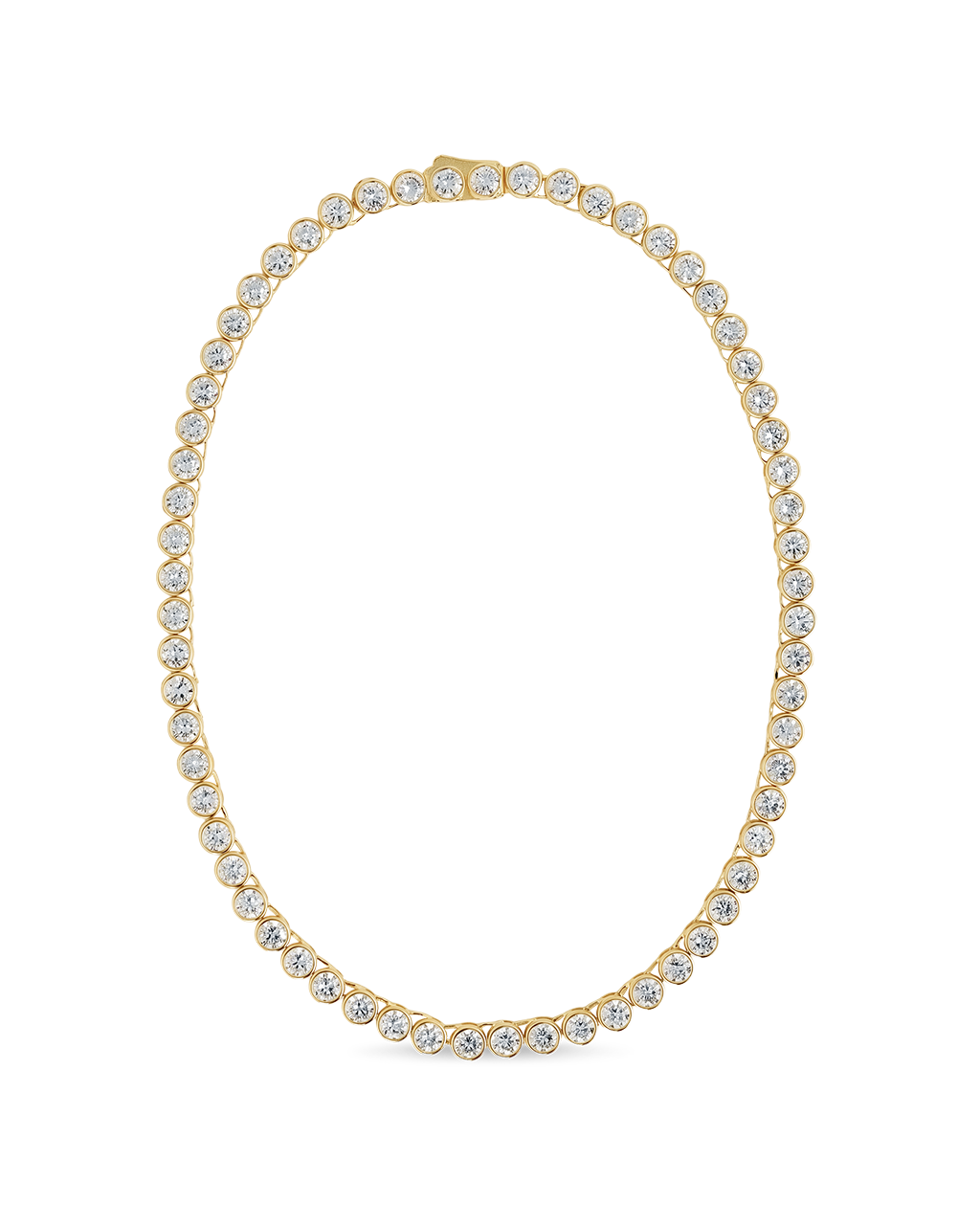 Helene Bezel CZ Tennis Necklace