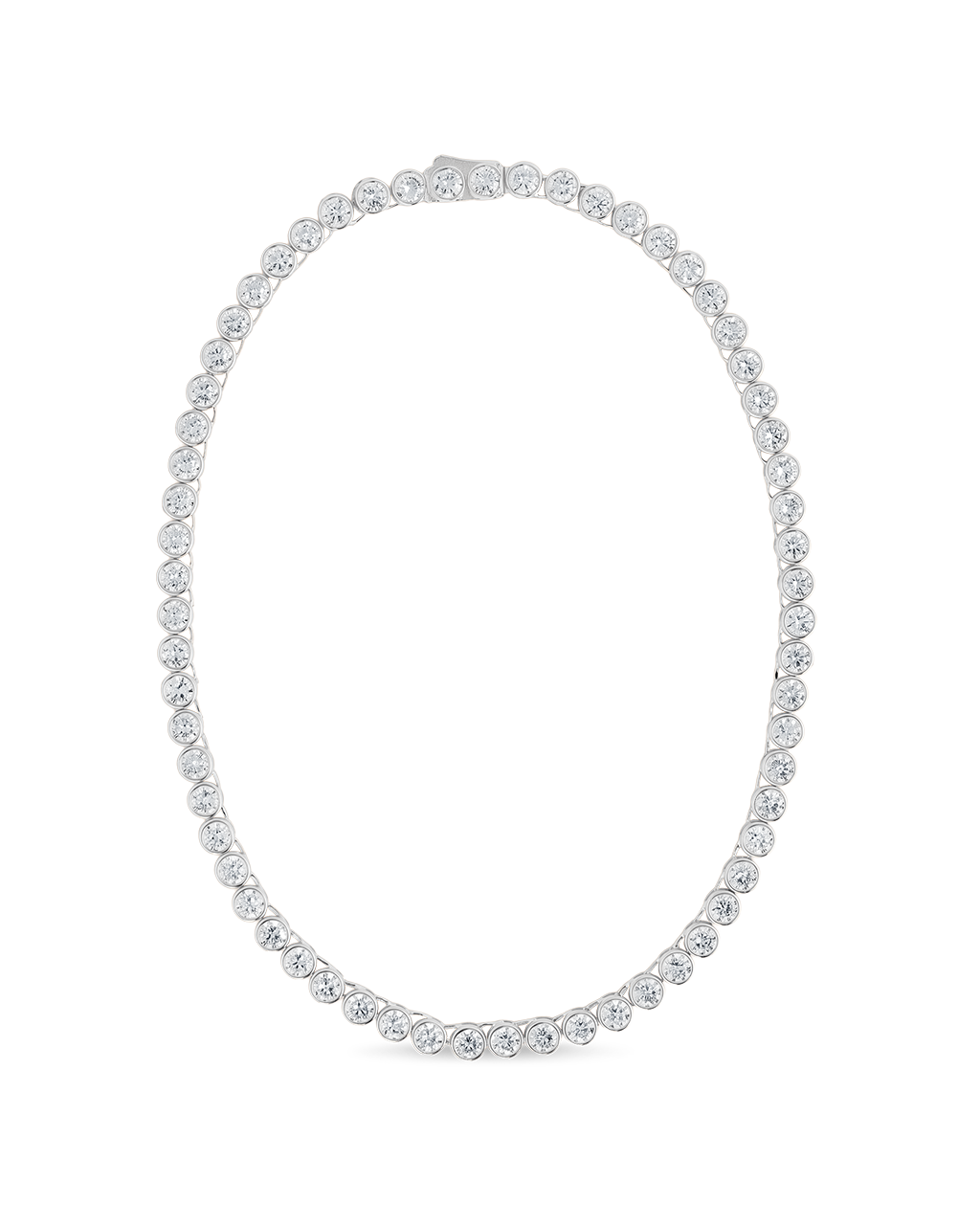 Helene Bezel CZ Tennis Necklace
