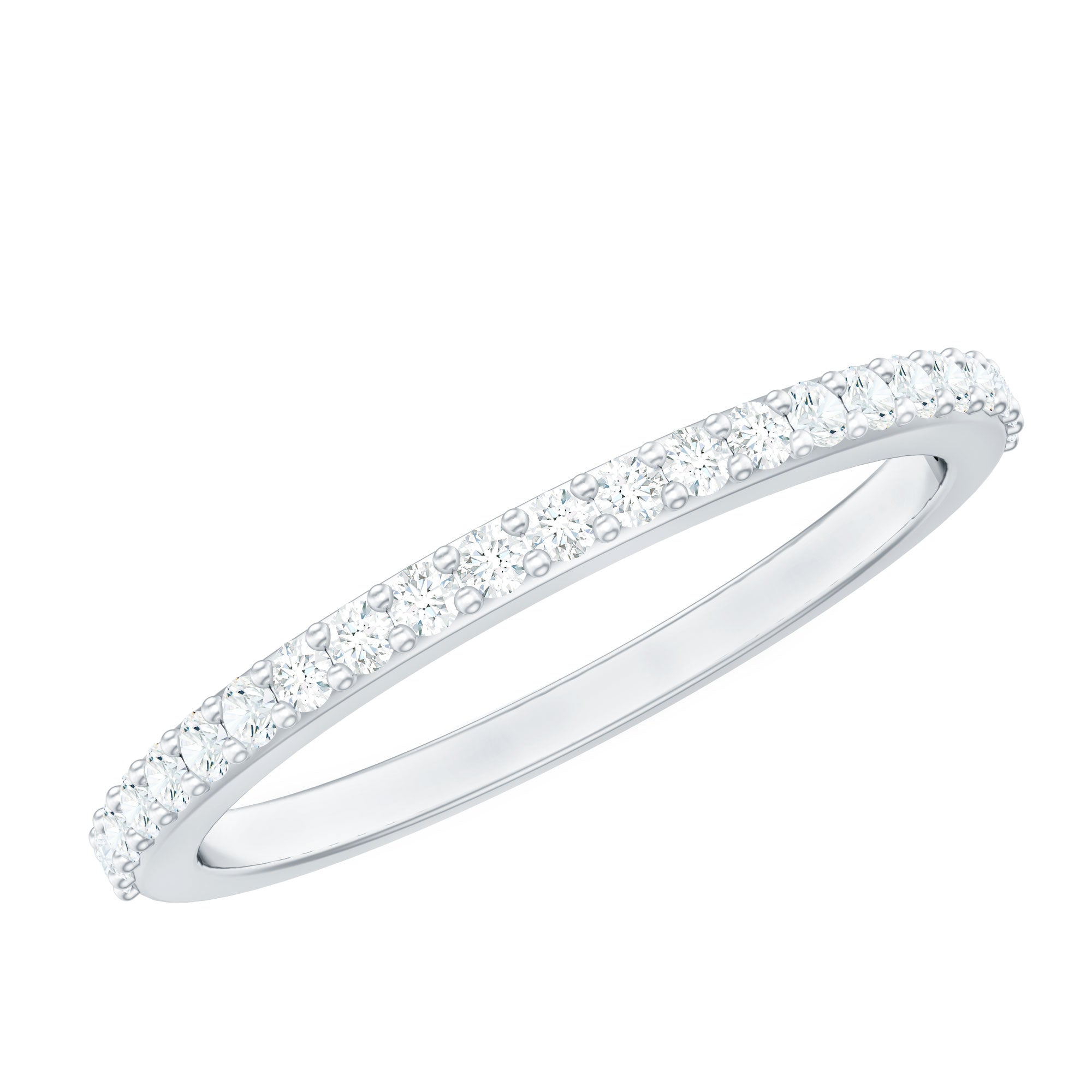 Round Cut Diamond Stackable Eternity Band