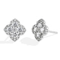 MINTYBOX S925 Silver D/VVS1 Moissanite Stud Earrings for Women Clover Lab Diamond Earring 1.054ctw Luxury Wedding Fine Jewelry