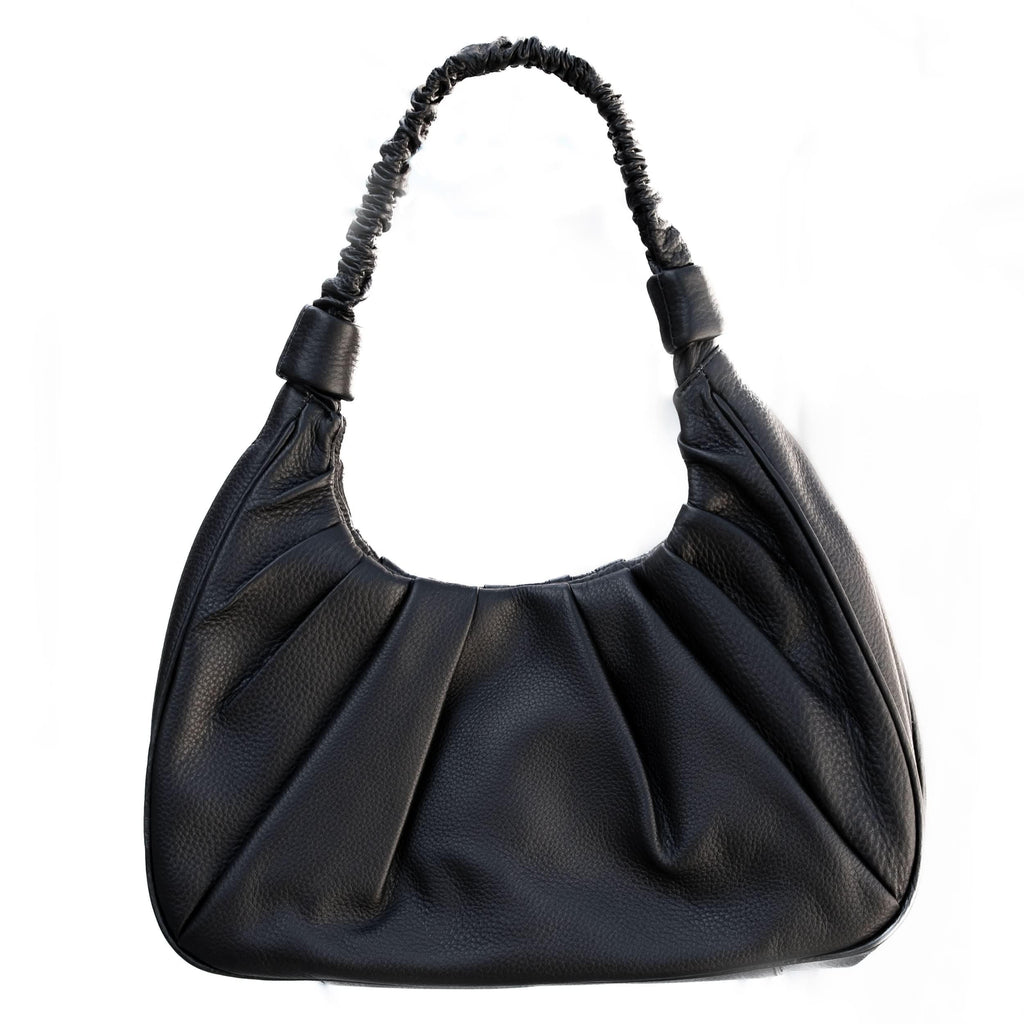 Sophia Full-Grain Leather Hobo Bag for Women – Soft Pebbled Leather Shoulder Purse