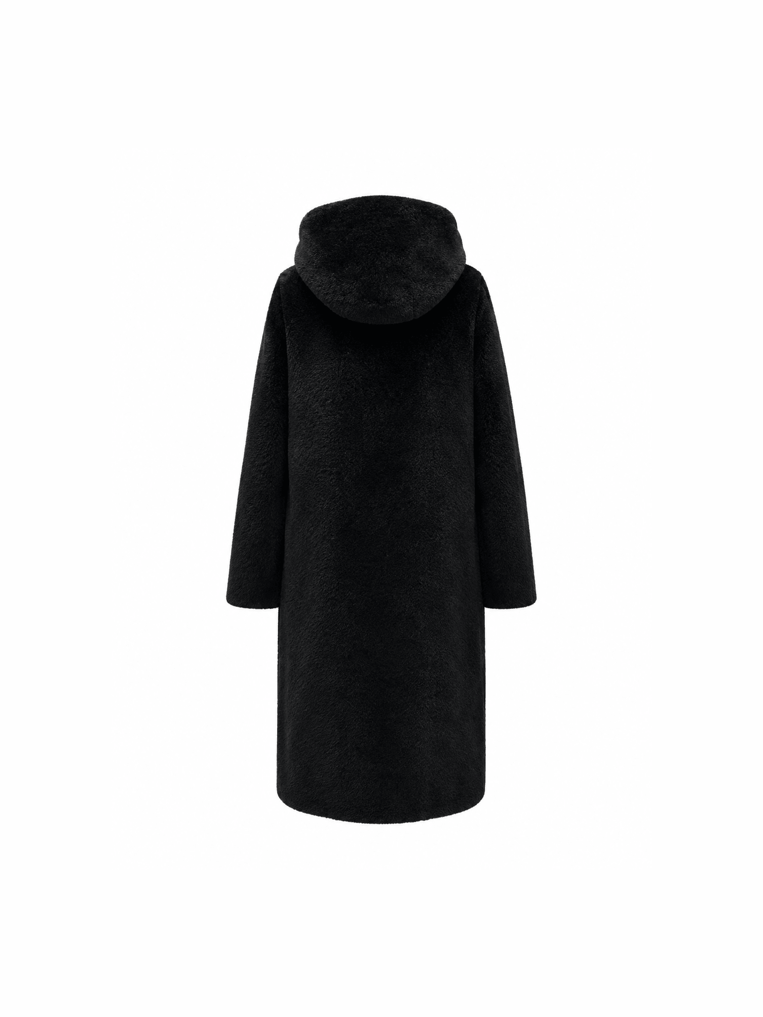 â‡† Reversible Faux Fur & Suede Hooded Coat - Courbe et Compagnie