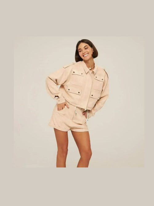 A Short Coat Shorts Suit Women Set - Courbe et Compagnie