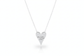 Actual Handwriting Engraving Heartfelt Grace Minimalist Heart Necklace in 925 Sterling Silver - Courbe et Compagnie