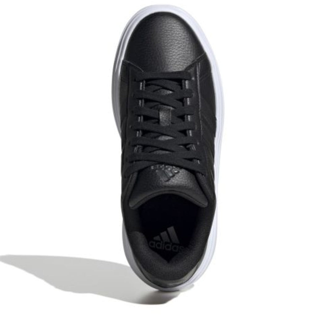 adidas Women's Grand Court Platform (Core Black / Core Black / Carbon) - Courbe et Compagnie