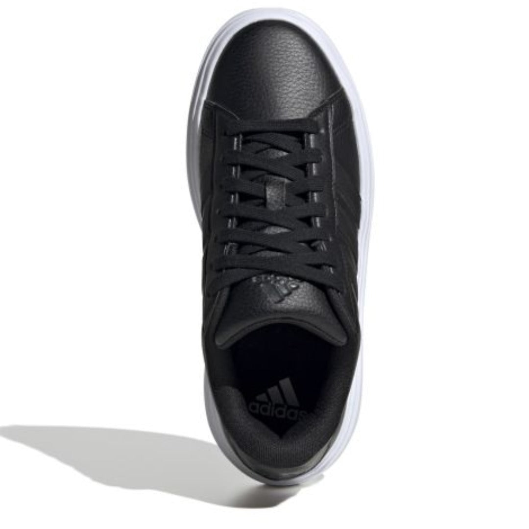 adidas Women's Grand Court Platform (Core Black / Core Black / Carbon) - Courbe et Compagnie