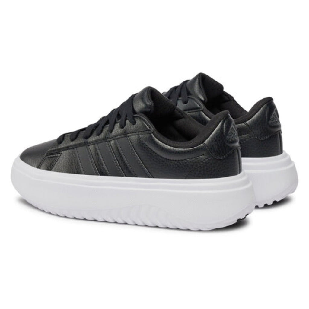 adidas Women's Grand Court Platform (Core Black / Core Black / Carbon) - Courbe et Compagnie