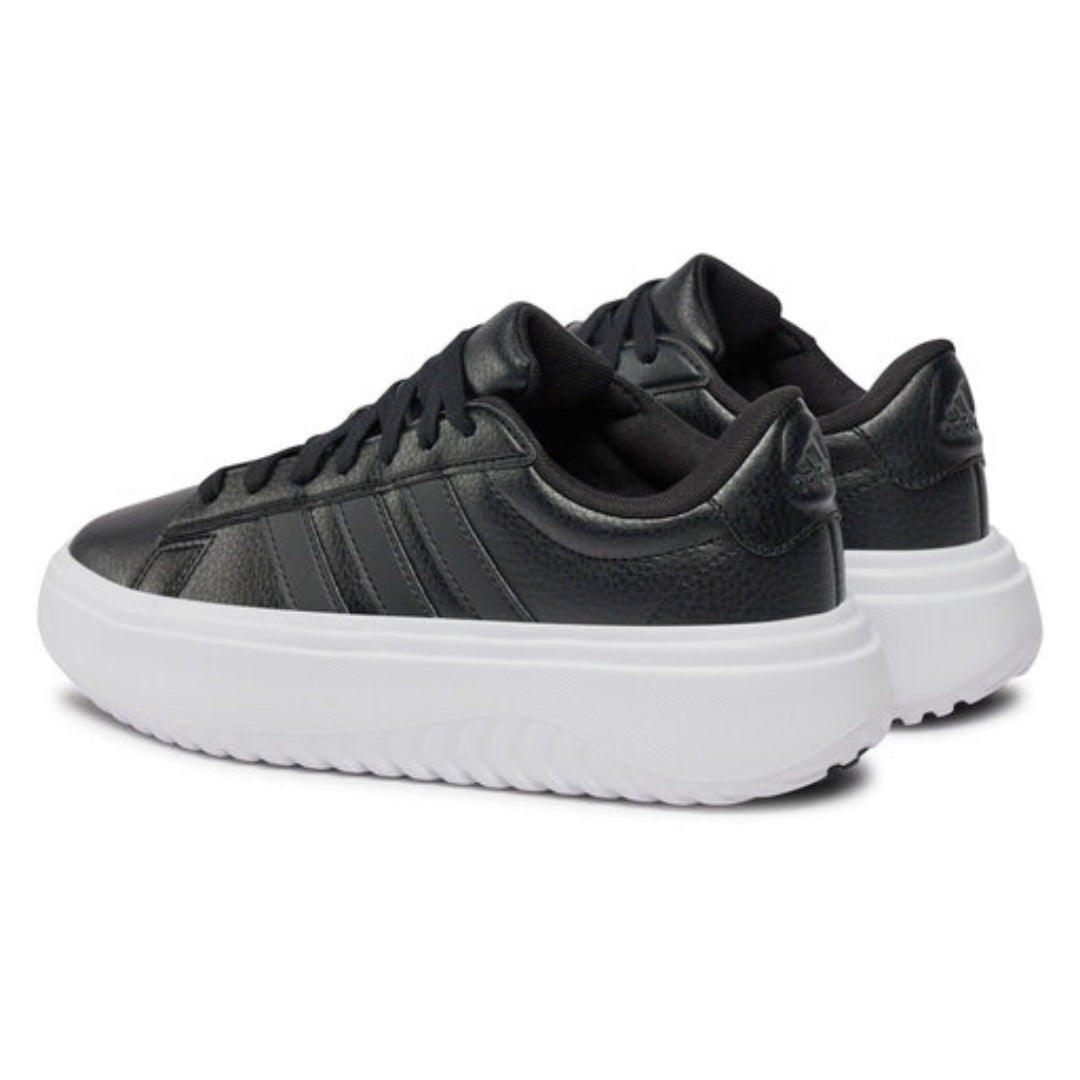 adidas Women's Grand Court Platform (Core Black / Core Black / Carbon) - Courbe et Compagnie