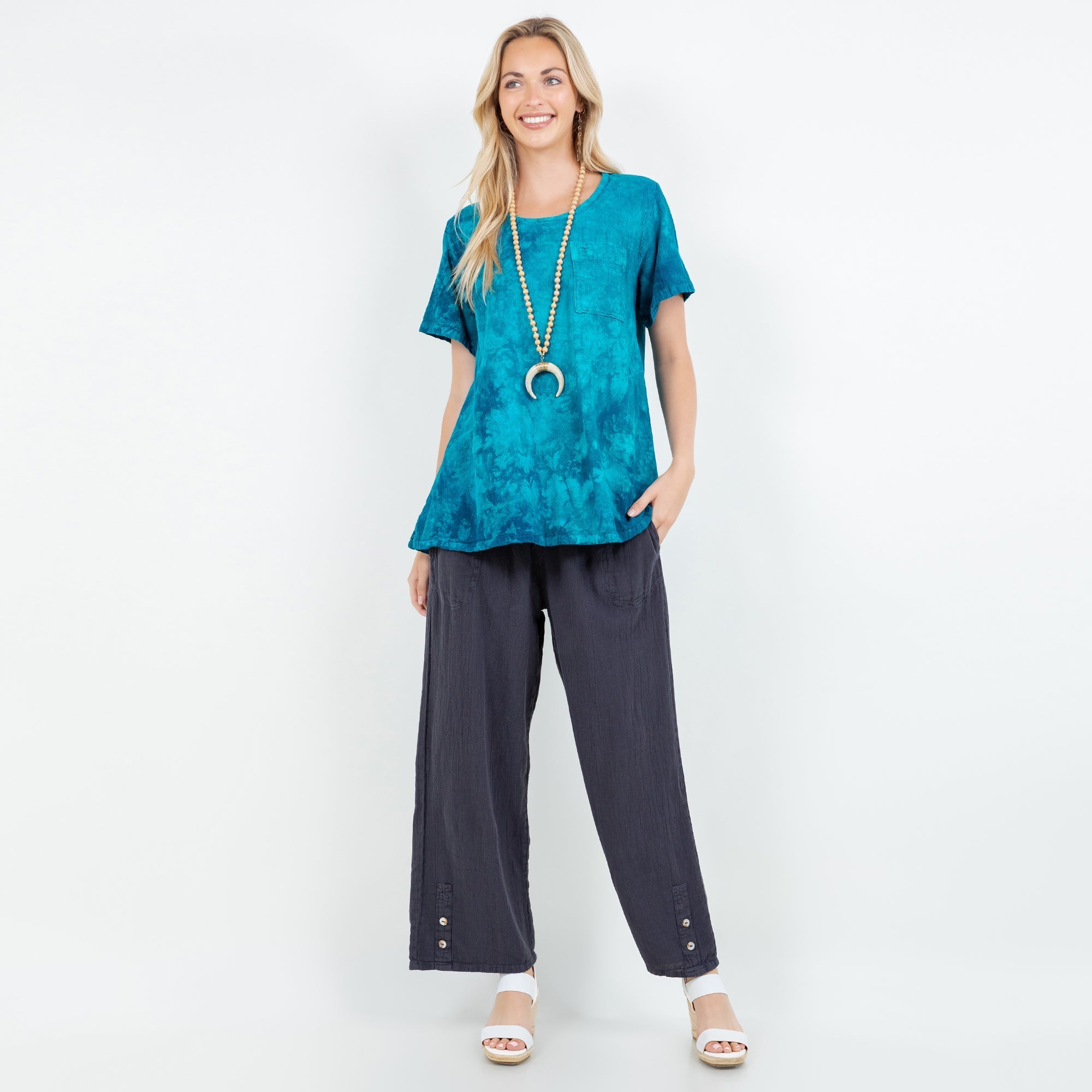 Alexis Pants 100% Cotton Gauze - Courbe et Compagnie