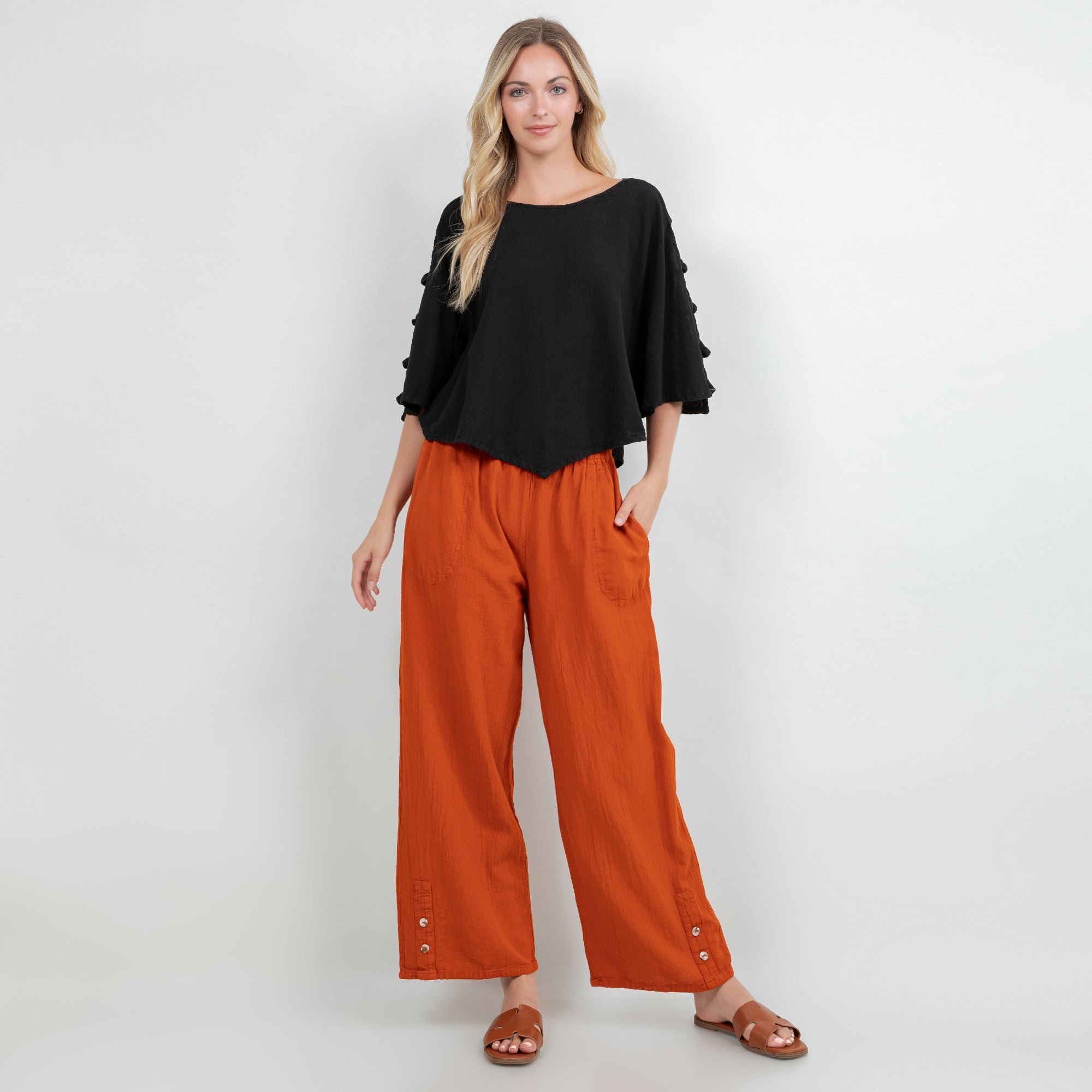 Alexis Pants 100% Cotton Gauze - Courbe et Compagnie