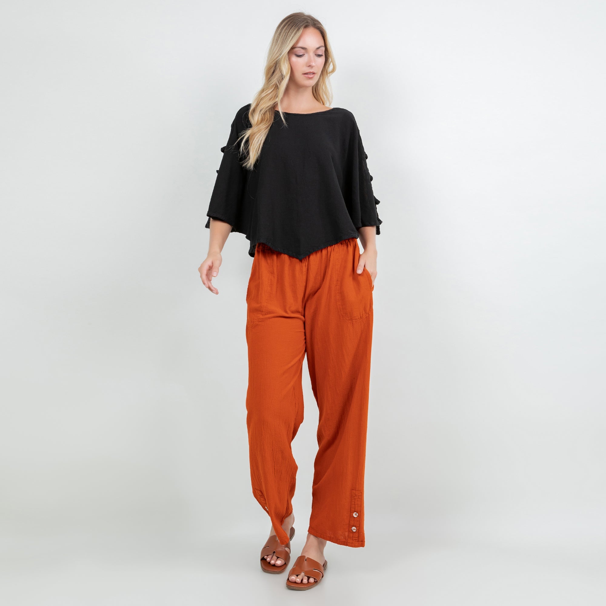 Alexis Pants 100% Cotton Gauze - Courbe et Compagnie