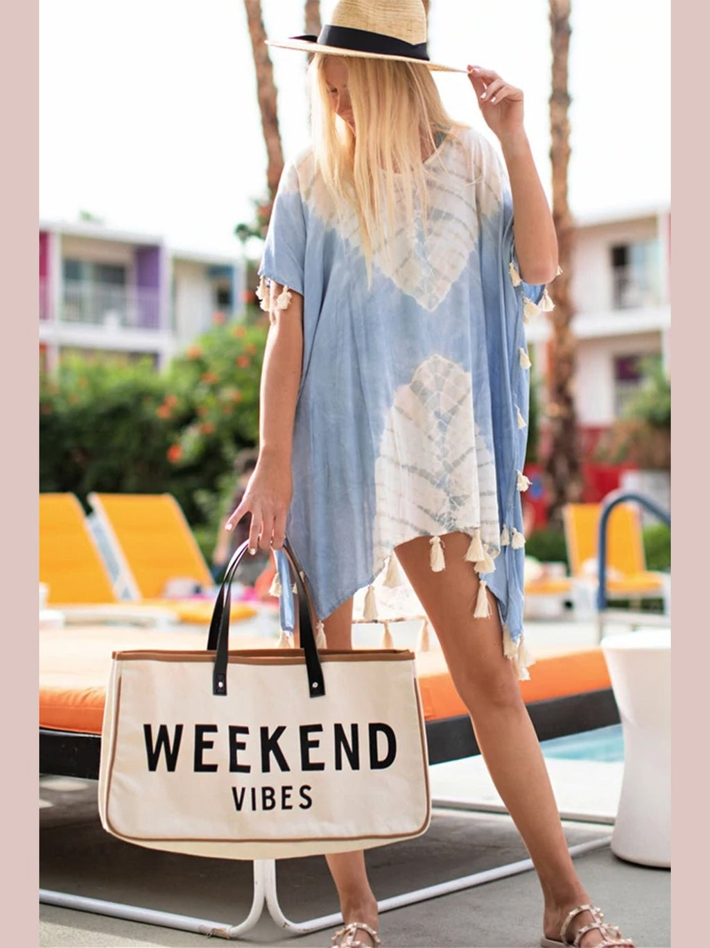 Alicia WEEKEND VIBES Canvas Tote - Courbe et Compagnie