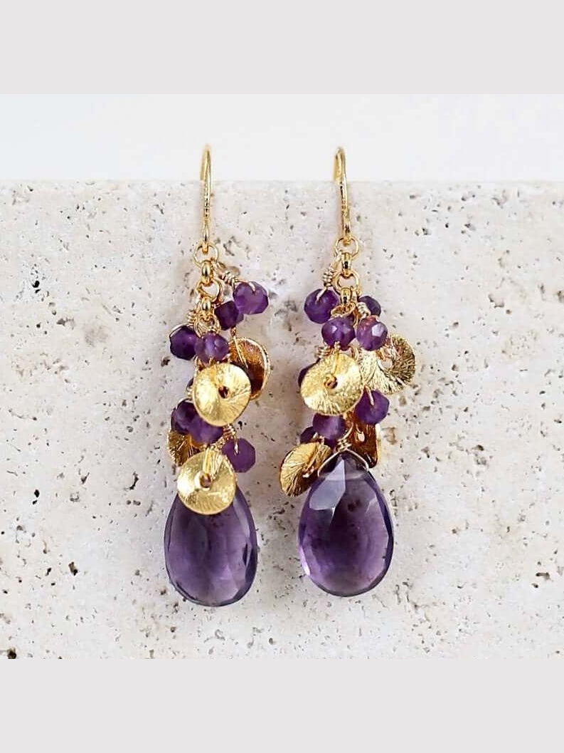 Amethyst Aurora Earrings - Courbe et Compagnie