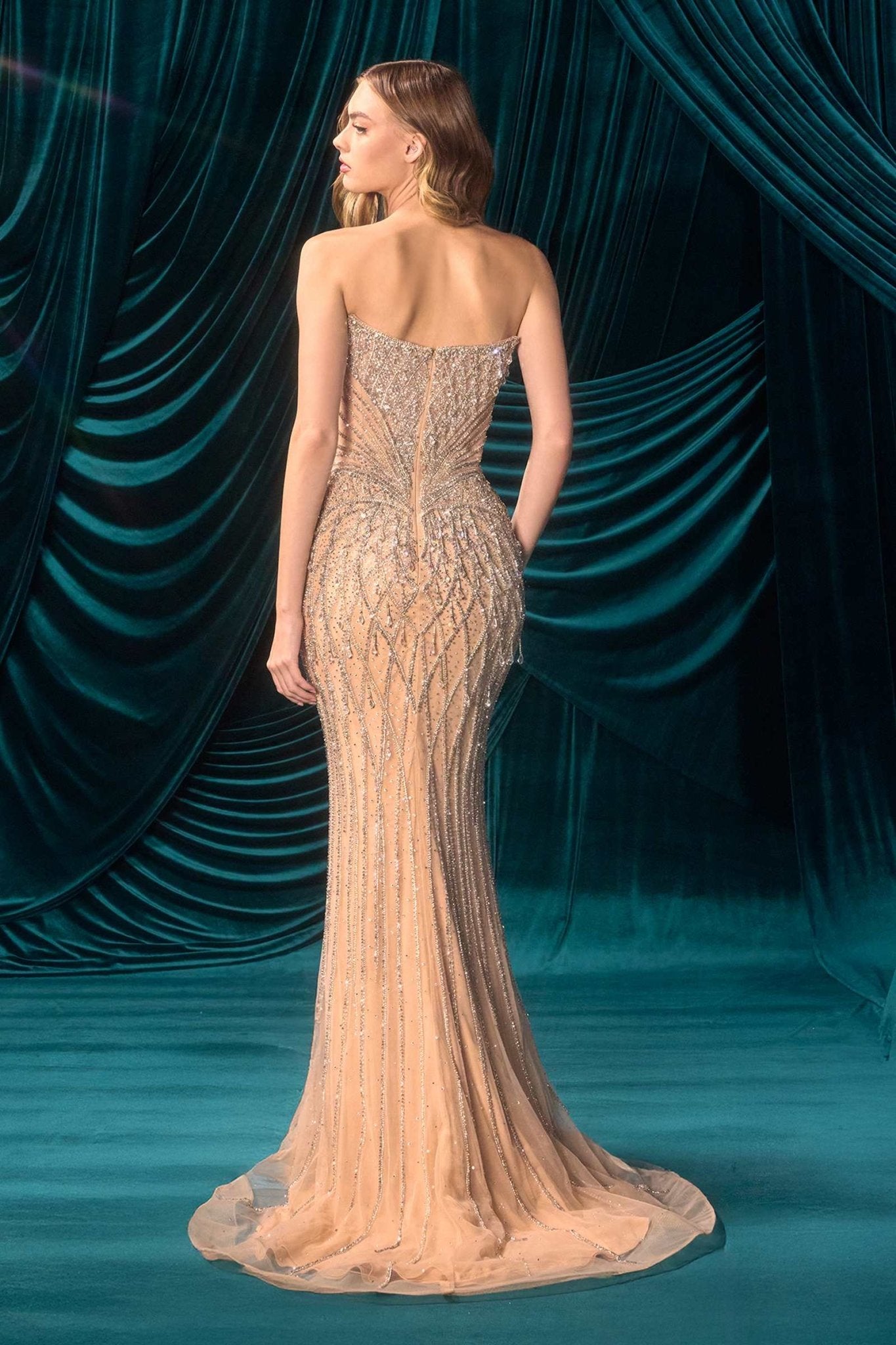 Andrea & Leo A1503 Pure Glamour Fitted Evening Gown - Courbe et Compagnie