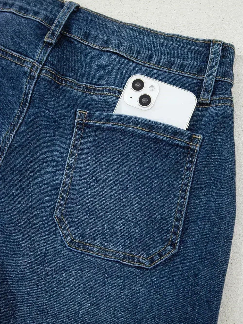 Ashleigh Blue Cropped High Rise Wide Leg Jeans - Courbe et Compagnie