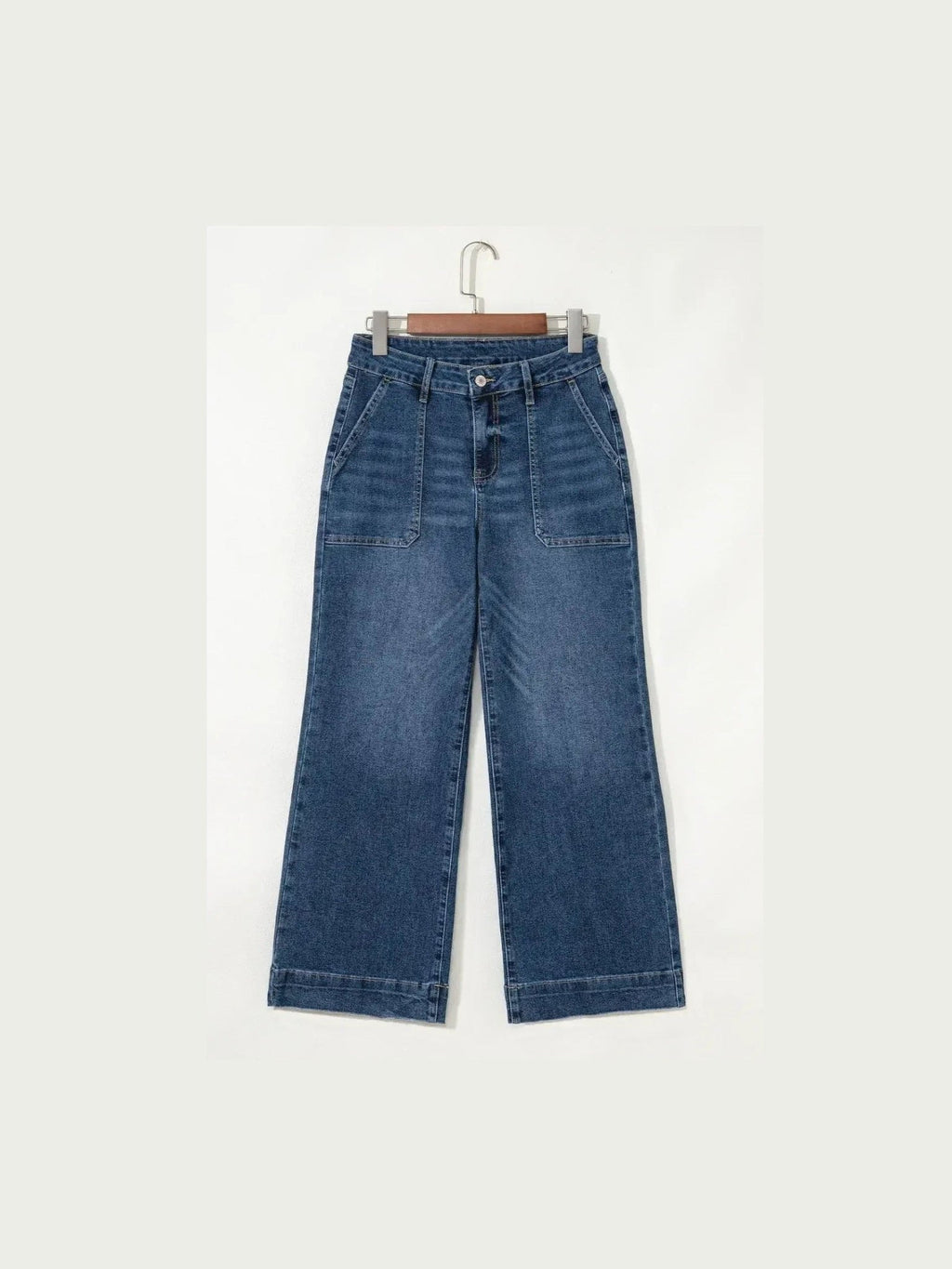 Ashleigh Blue Cropped High Rise Wide Leg Jeans - Courbe et Compagnie