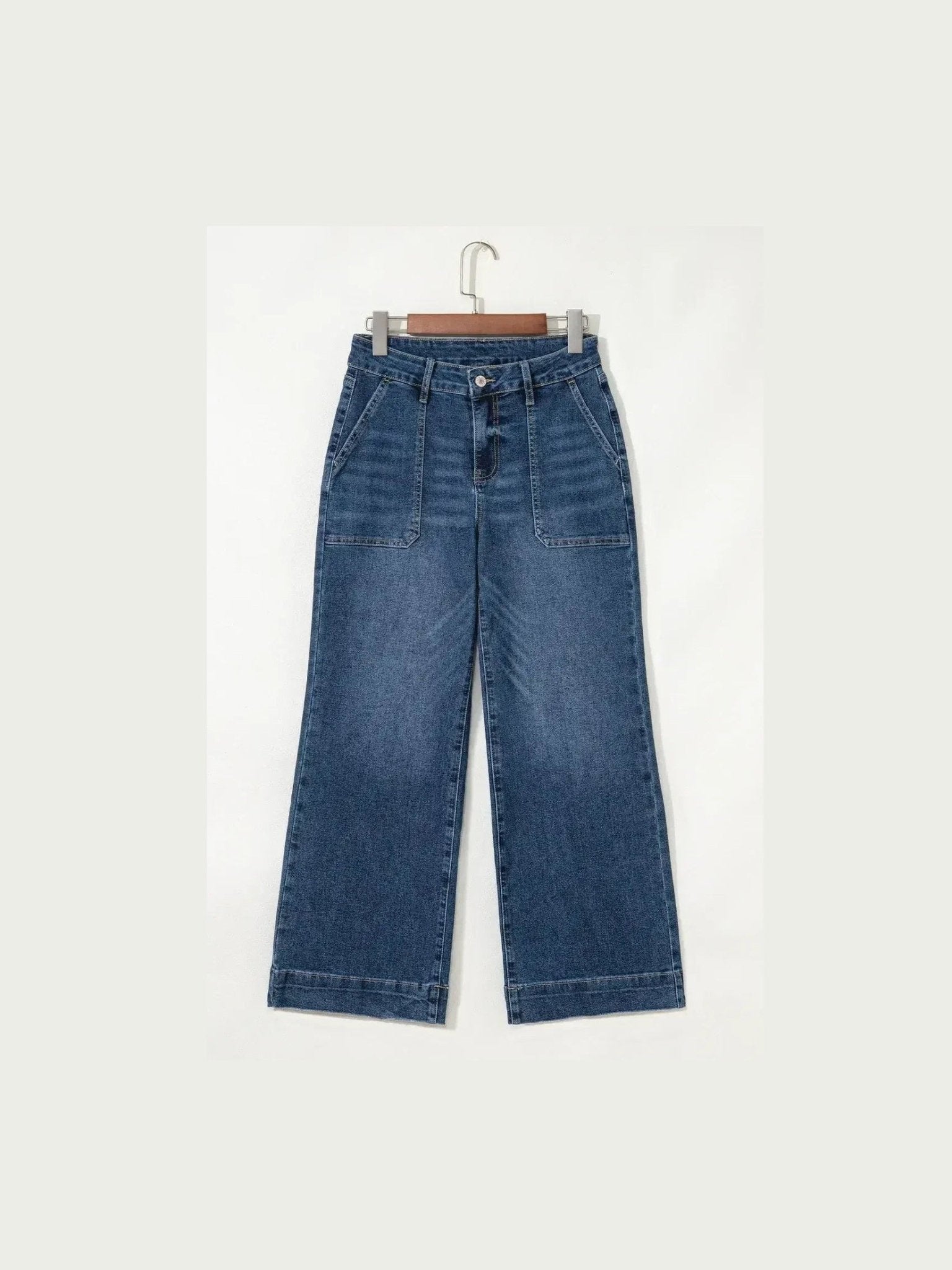 Ashleigh Blue Cropped High Rise Wide Leg Jeans - Courbe et Compagnie