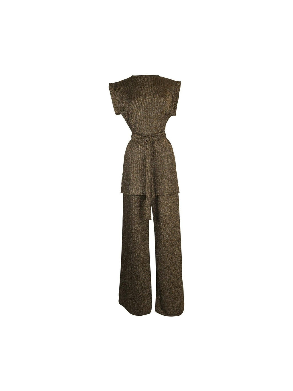 Aura Gold Tunic & Palazzo Pant Set - Courbe et Compagnie