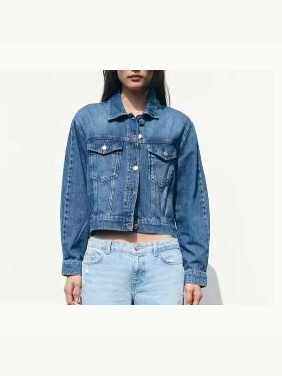 Autumn Winter Women Clothing Design Slimming Fashionable Casual Denim Jacket Coat Women - Courbe et Compagnie