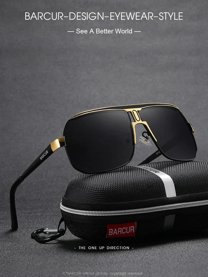 BARCUR Polarized Sports Sunglasses for Men Fashionable Fishing Driving Hiking and Outdoor Eyewear UV400 Protection Gradient Lenses - Courbe et Compagnie