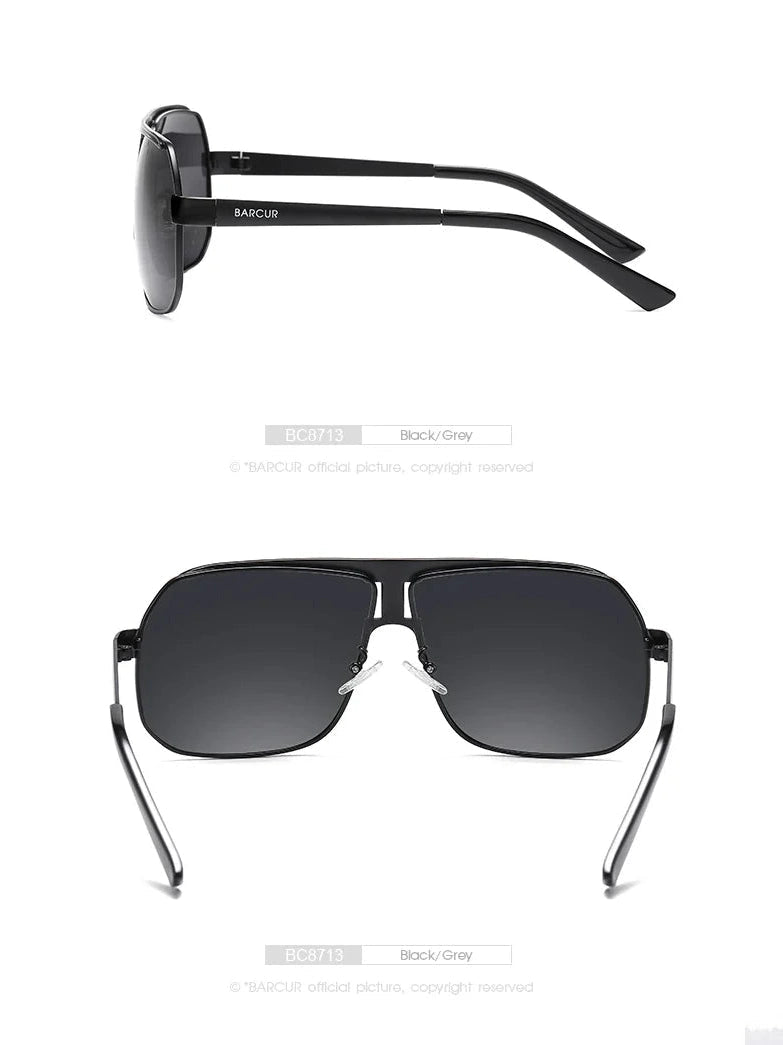 BARCUR Polarized Sports Sunglasses for Men Fashionable Fishing Driving Hiking and Outdoor Eyewear UV400 Protection Gradient Lenses - Courbe et Compagnie