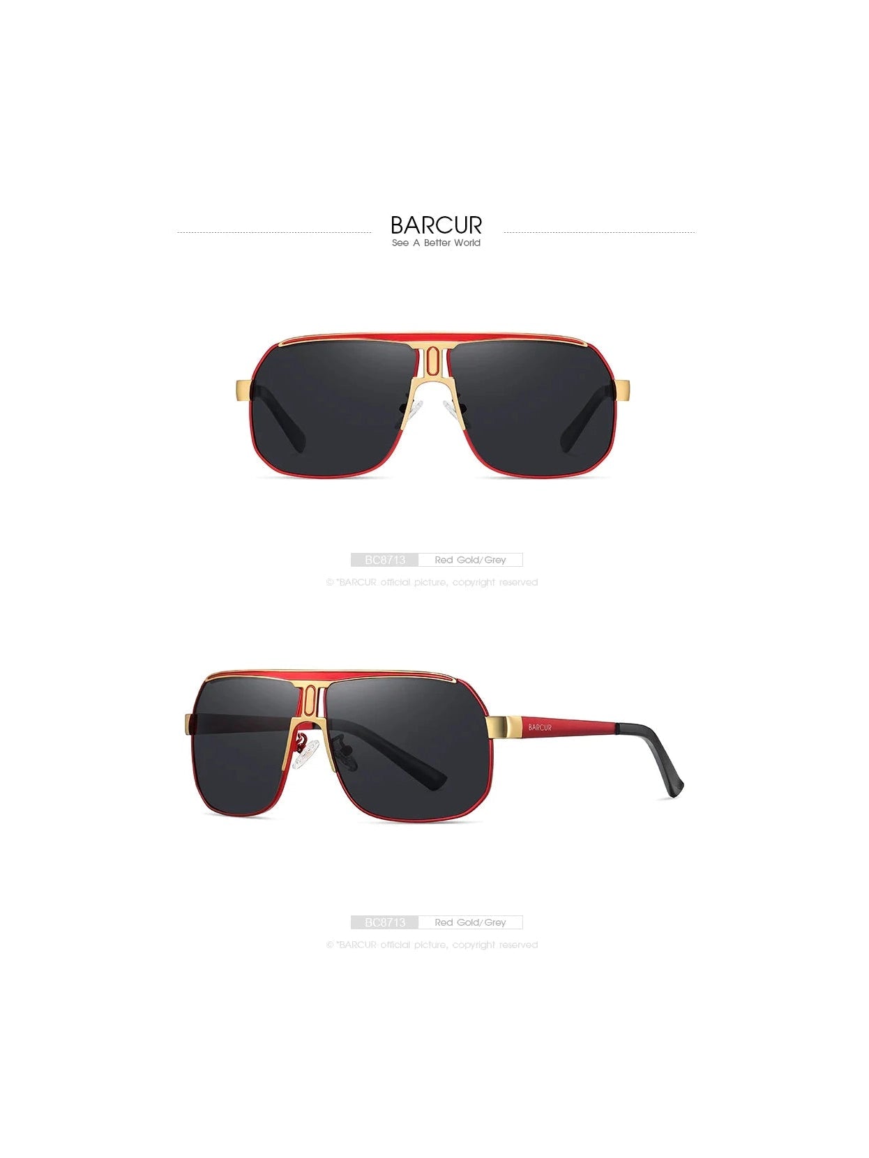 BARCUR Polarized Sports Sunglasses for Men Fashionable Fishing Driving Hiking and Outdoor Eyewear UV400 Protection Gradient Lenses - Courbe et Compagnie