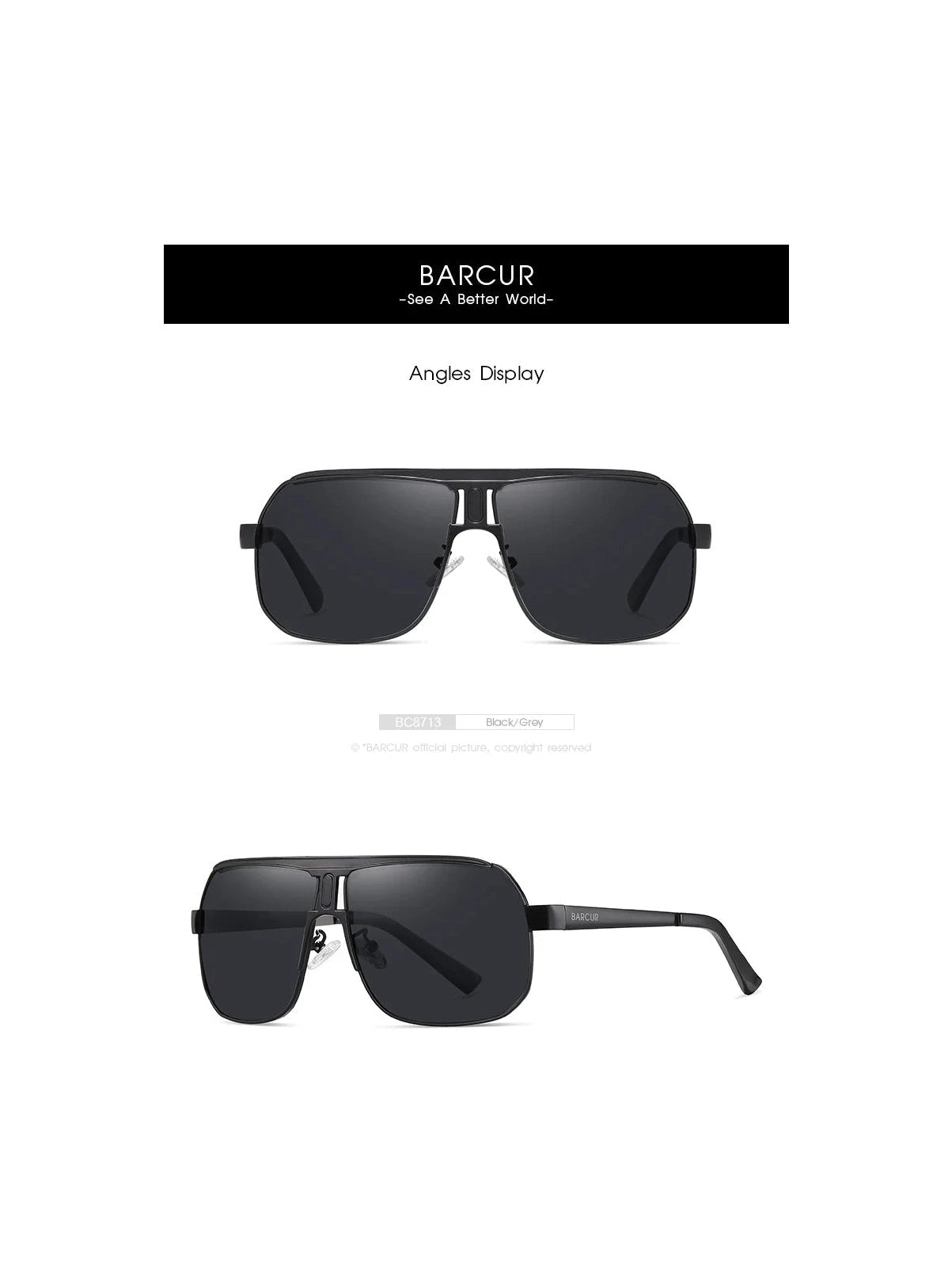 BARCUR Polarized Sports Sunglasses for Men Fashionable Fishing Driving Hiking and Outdoor Eyewear UV400 Protection Gradient Lenses - Courbe et Compagnie