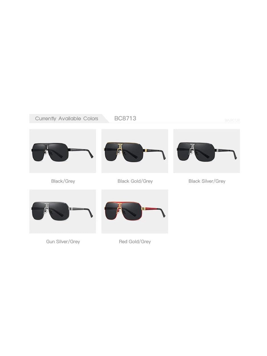 BARCUR Polarized Sports Sunglasses for Men Fashionable Fishing Driving Hiking and Outdoor Eyewear UV400 Protection Gradient Lenses - Courbe et Compagnie