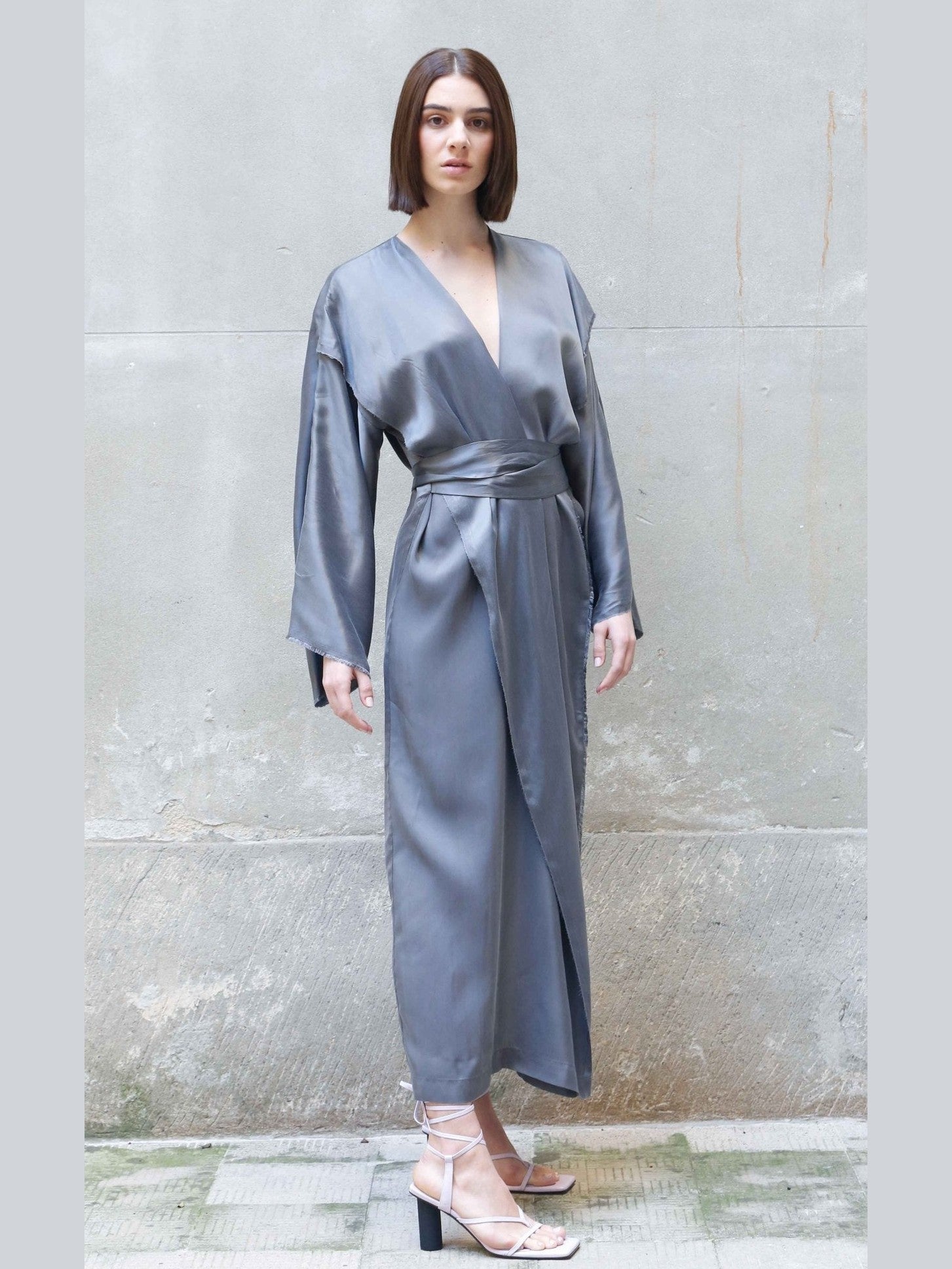 Bemberg Kimono Wrap Dress - Courbe et Compagnie
