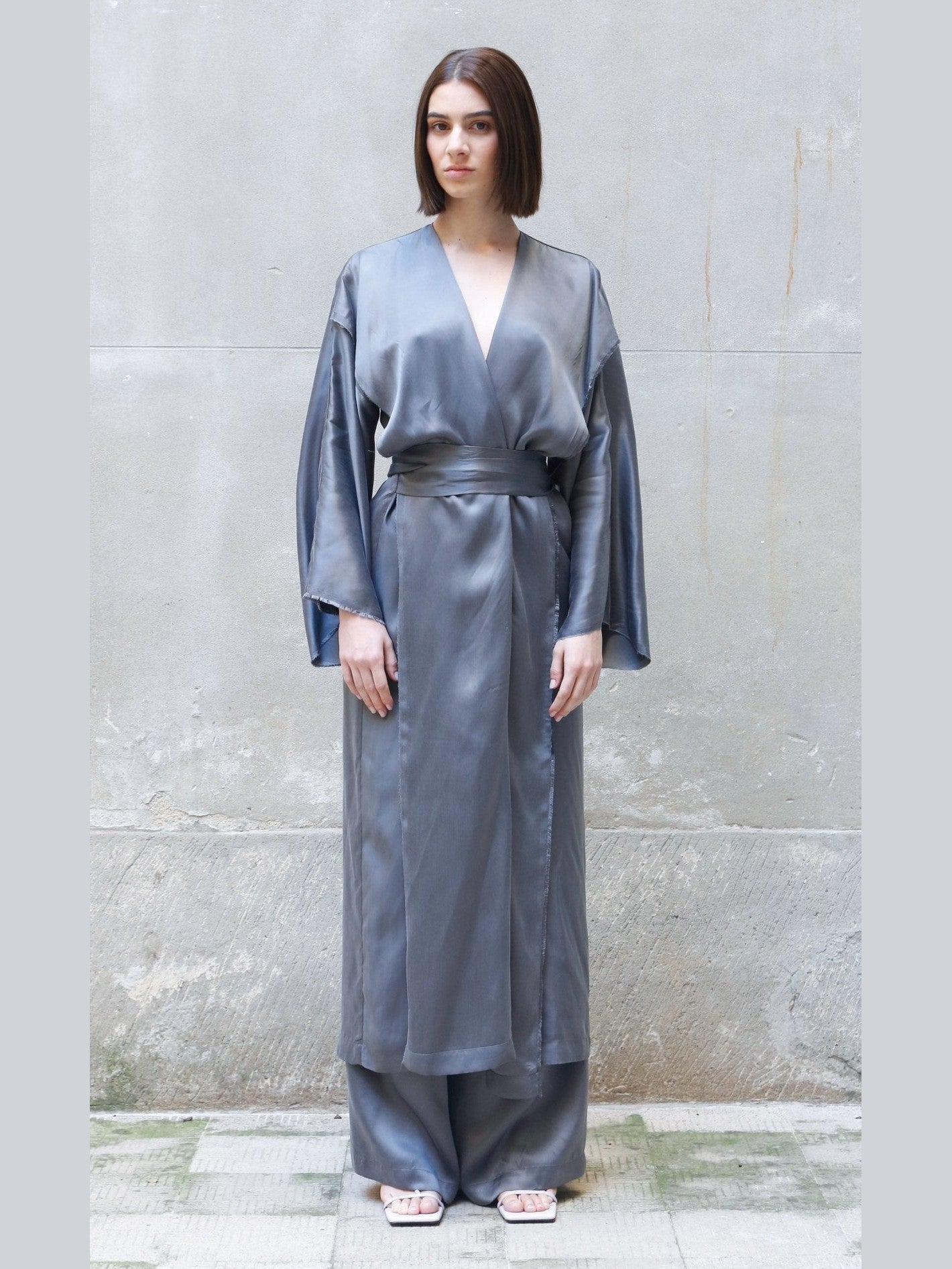 Bemberg Kimono Wrap Dress - Courbe et Compagnie